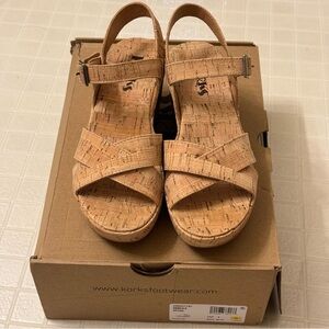 Kork-Ease Korks Denica Wedge Platform Heeled Sandals Size 6